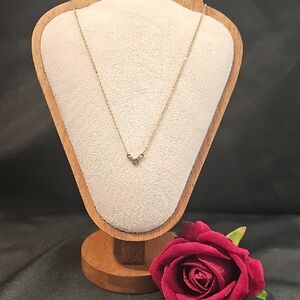 1928 Dainty Gold Butterfly Choker Necklace